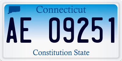 CT license plate AE09251