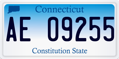 CT license plate AE09255