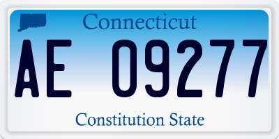CT license plate AE09277