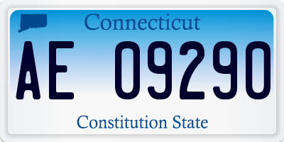 CT license plate AE09290