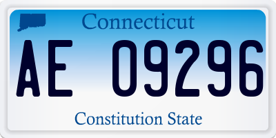 CT license plate AE09296