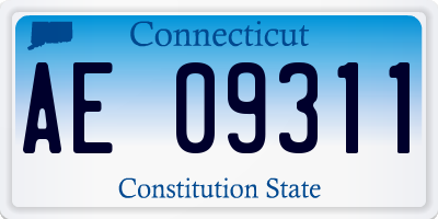 CT license plate AE09311