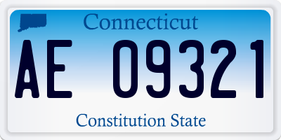 CT license plate AE09321