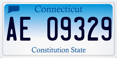 CT license plate AE09329