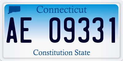 CT license plate AE09331