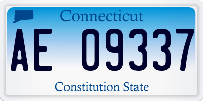 CT license plate AE09337