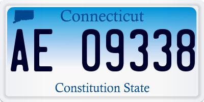 CT license plate AE09338
