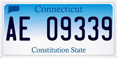 CT license plate AE09339
