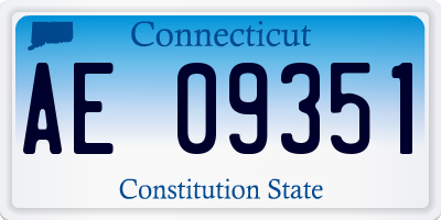 CT license plate AE09351