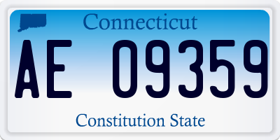 CT license plate AE09359
