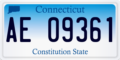 CT license plate AE09361