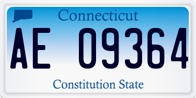 CT license plate AE09364