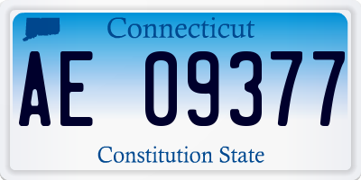 CT license plate AE09377