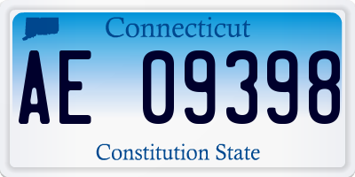CT license plate AE09398