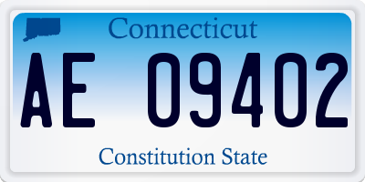 CT license plate AE09402