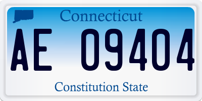 CT license plate AE09404