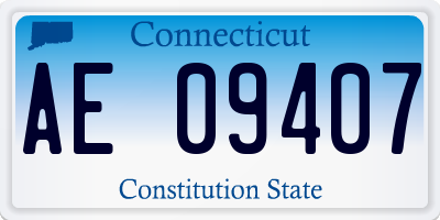 CT license plate AE09407