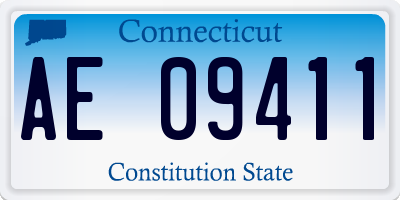 CT license plate AE09411
