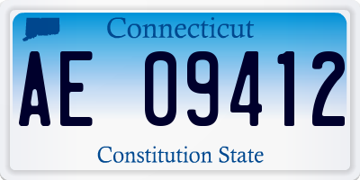 CT license plate AE09412