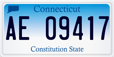 CT license plate AE09417