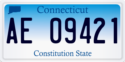 CT license plate AE09421