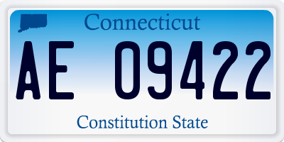 CT license plate AE09422