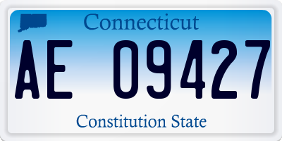 CT license plate AE09427