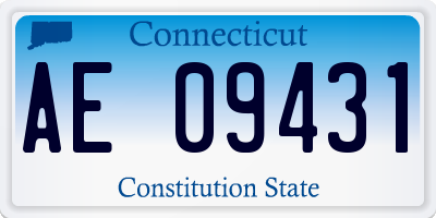 CT license plate AE09431