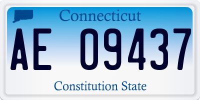 CT license plate AE09437