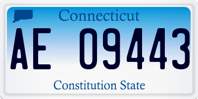 CT license plate AE09443
