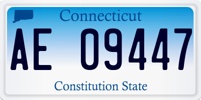 CT license plate AE09447