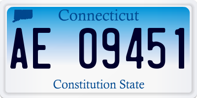 CT license plate AE09451