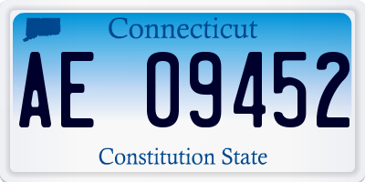 CT license plate AE09452
