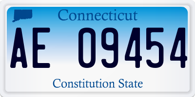 CT license plate AE09454