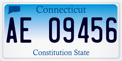 CT license plate AE09456