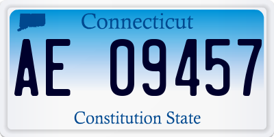 CT license plate AE09457