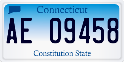 CT license plate AE09458