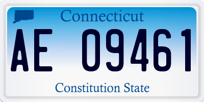 CT license plate AE09461
