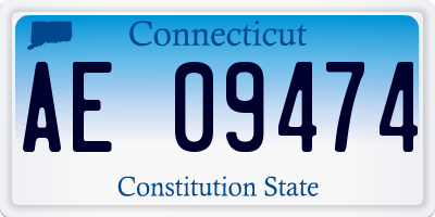 CT license plate AE09474
