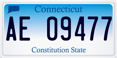 CT license plate AE09477
