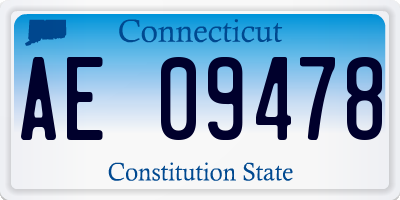 CT license plate AE09478