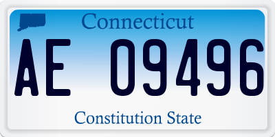 CT license plate AE09496