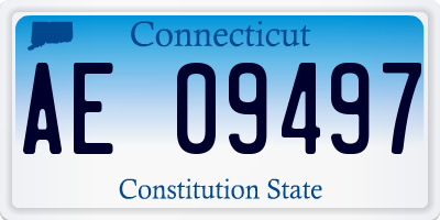 CT license plate AE09497