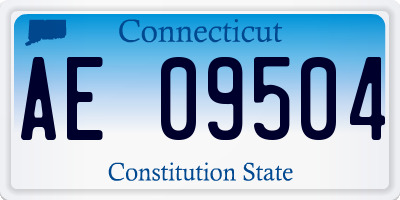 CT license plate AE09504