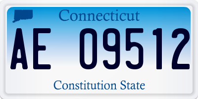 CT license plate AE09512