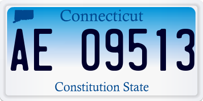 CT license plate AE09513