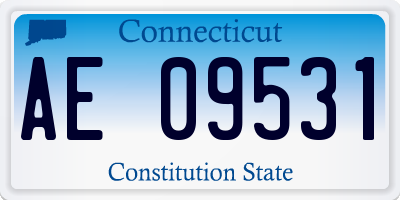 CT license plate AE09531