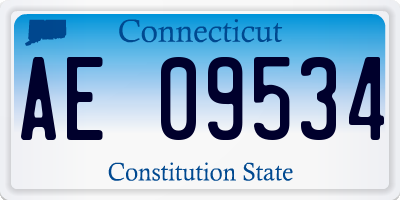 CT license plate AE09534
