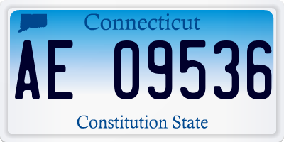 CT license plate AE09536
