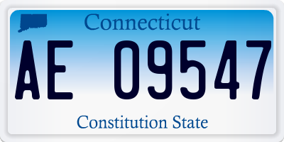 CT license plate AE09547